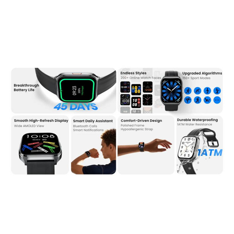 ساعت هوشمند 49 میلیمتری هایلو مدل Watch 3 با بند سیلیکونی